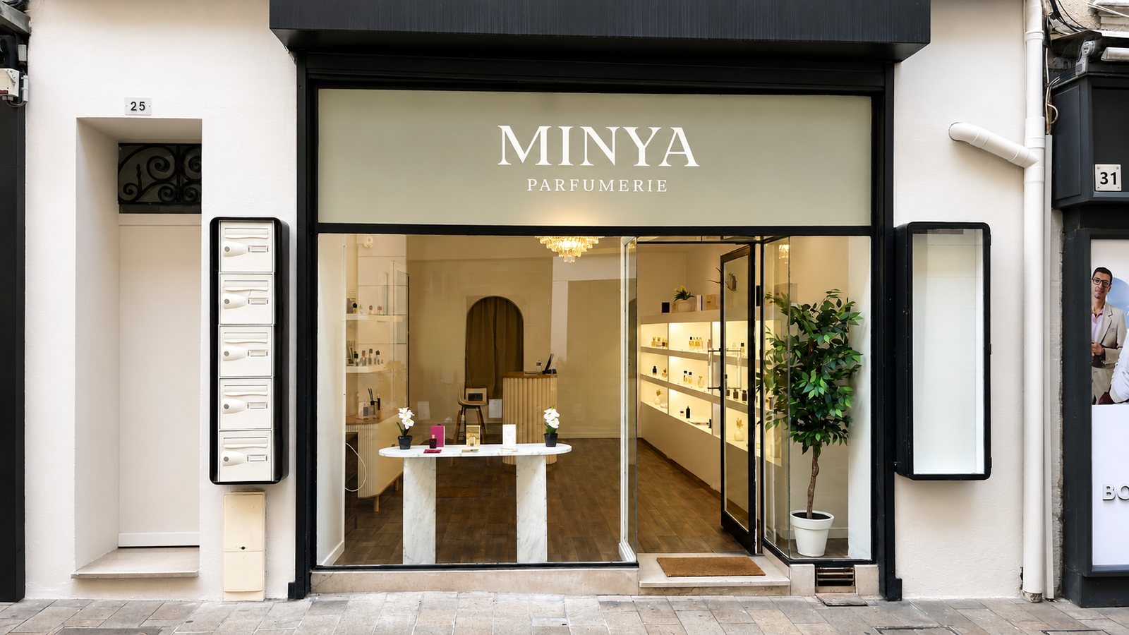 Devanture de la boutique Minya